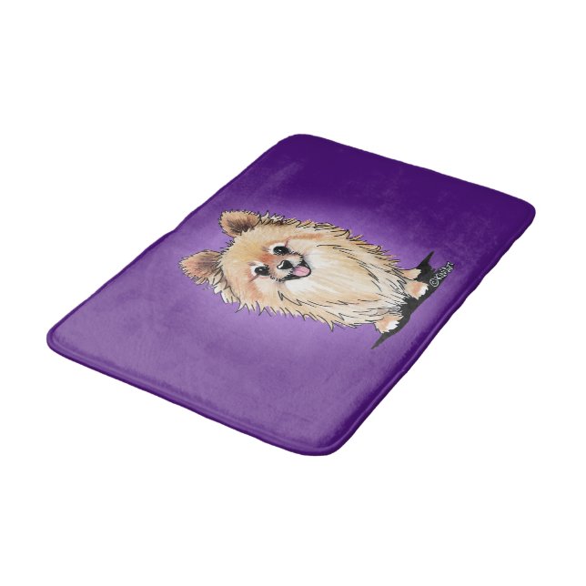 KiniArt Bella Pom Bathroom Mat (Angled)