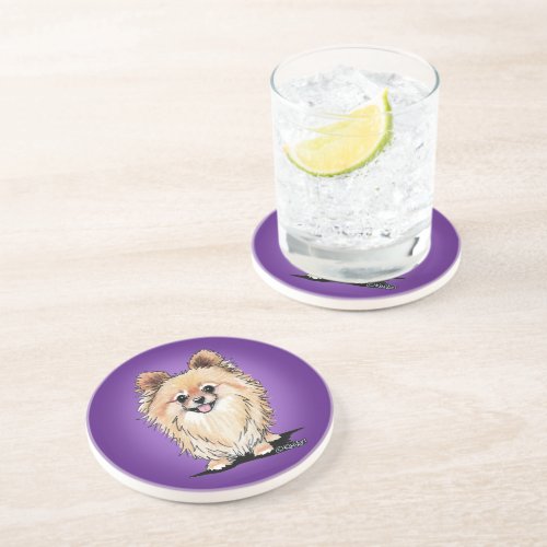 KiniArt Bella Pom Drink Coaster