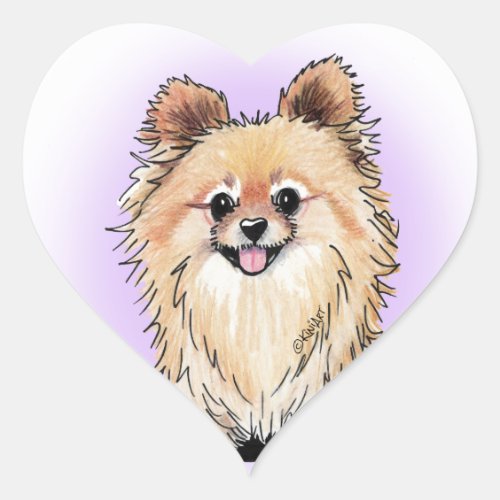 KiniArt Bella Pom Heart Sticker