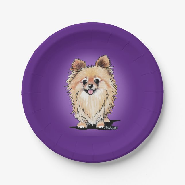KiniArt Bella Pom Paper Plates (Front)