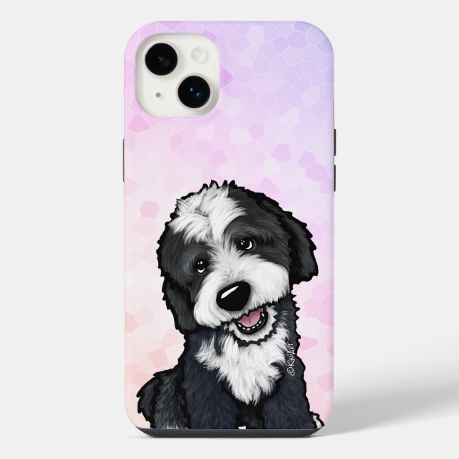 KiniArt Bernadoodle Iphone Case (Back)