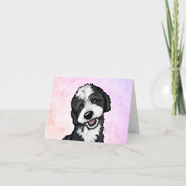 KiniArt Bernadoodle Thank You Card (Front)