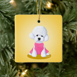 KiniArt Bichon Frise Ceramic Ornament