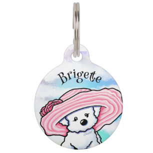 KiniArt Bichon Frise Pet ID Tag