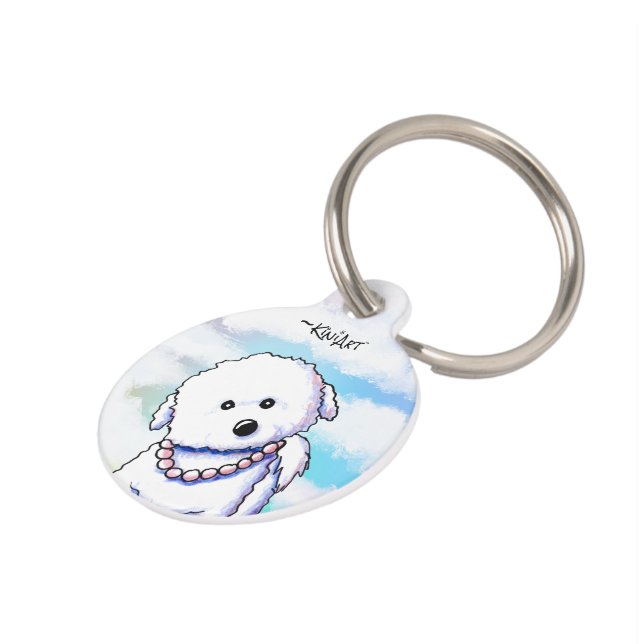 KiniArt Bichon Frise Pet ID Tag (Side)