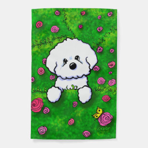 KiniArt Bichon Frise SPRING Garden Flag