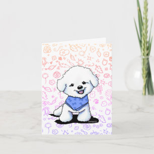 KiniArt Bichon Puppy Note Card