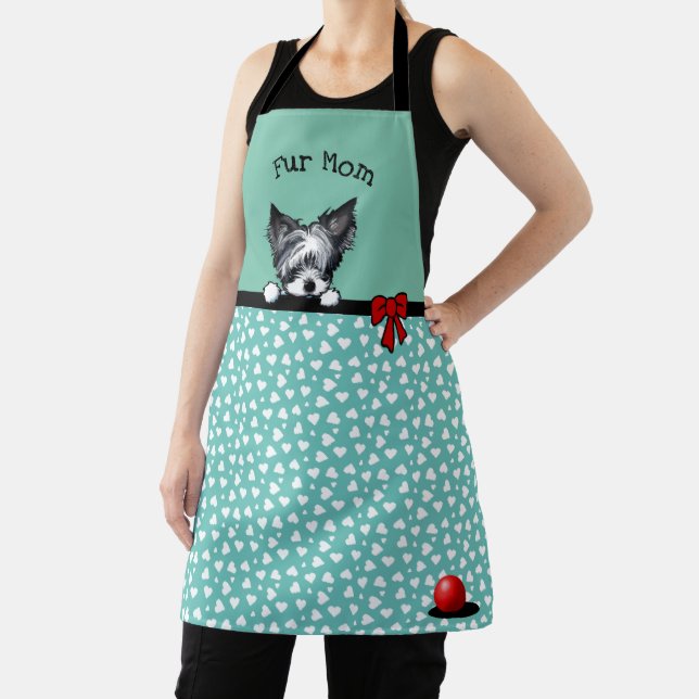 KiniArt Biewer Yorkie All-Over Print Apron (Insitu)