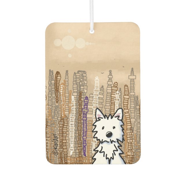 KiniArt Big City Westie Air Freshener (Front)