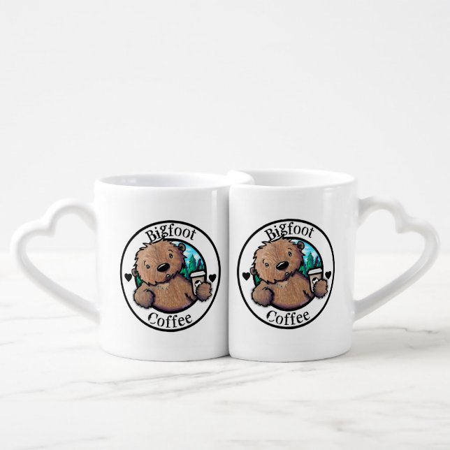 KiniArt Bigfoot Coffee Mug Set (Front Nesting)