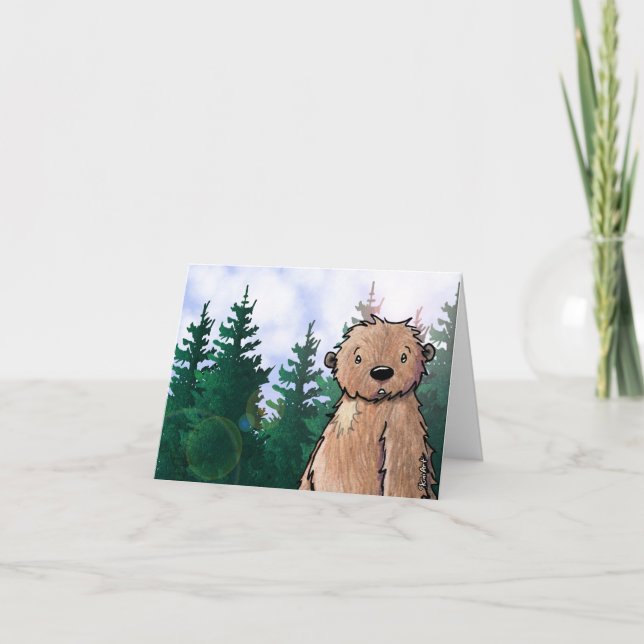 KiniArt Bigfoot Sasquatch Note Card (Front)