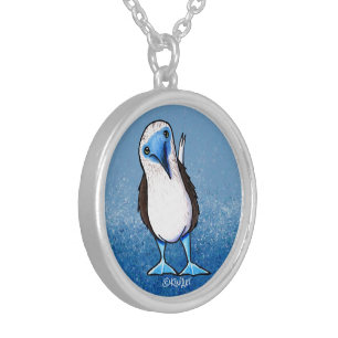 KiniArt Blue Footed Birdie Necklace