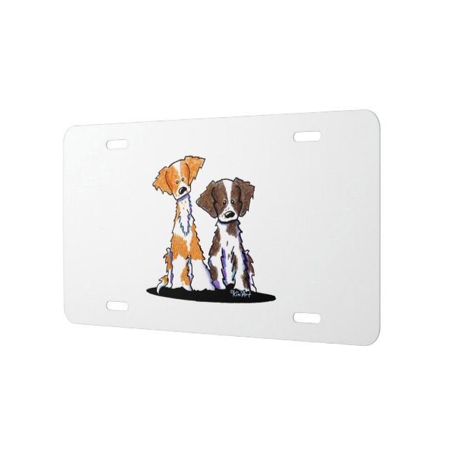KiniArt Brittany Duo Liver License Plate (Left)