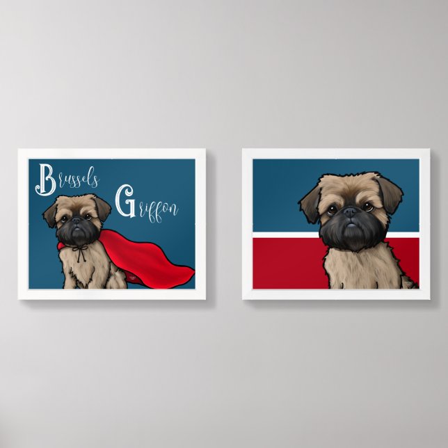 KiniArt Brussels Griffon Print Set (Front)