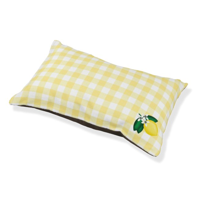 KiniArt Buffalo Lemon Pet Bed (Angled)