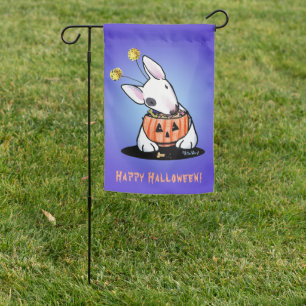 KiniArt Bull Terrier Halloween Garden Flag