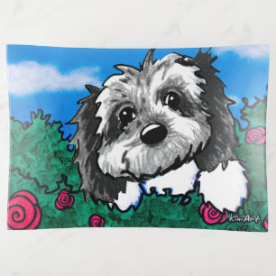 KiniArt BW Havanese Rose Garden Trinket Tray
