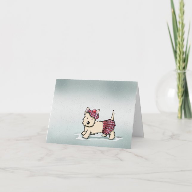 KiniArt Cairn Rainy Day Greeting Card (Front)