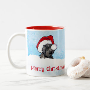 KiniArt Cairn Terrier Christmas Two-Tone Coffee Mug
