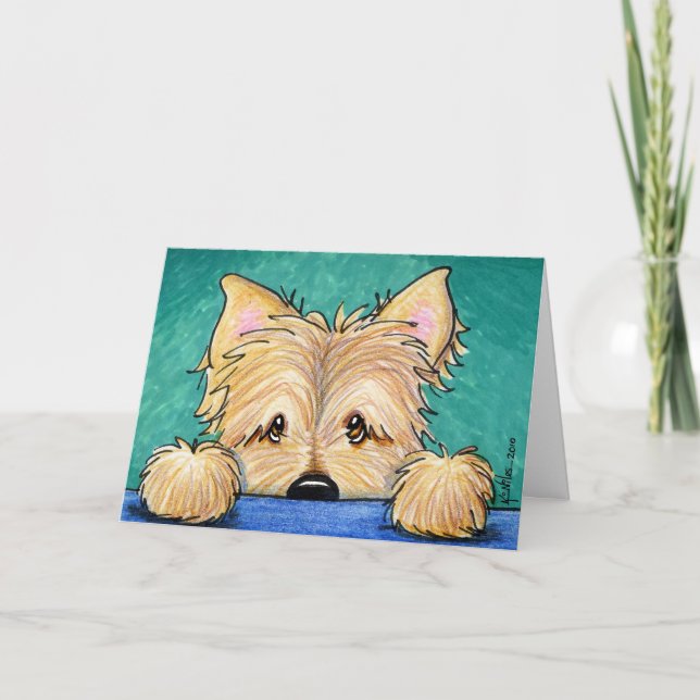 KiniArt Cairn Terrier Dog Art Card (Front)