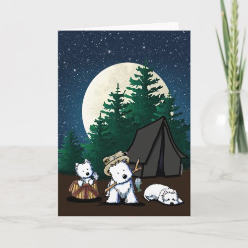 KiniArt Camping Westies Card