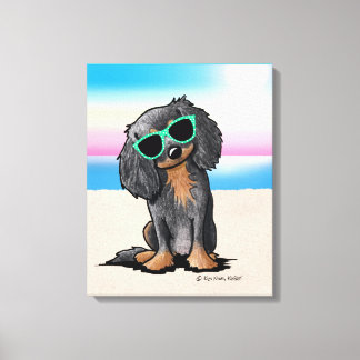 KiniArt Cavalier King Charles Spaniel Beach Canvas Print