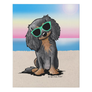 KiniArt Cavalier King Charles Spaniel Beach Faux Canvas Print