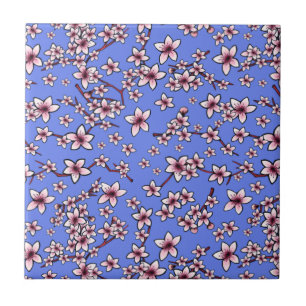 KiniArt Cherry Blossoms Ceramic Tile