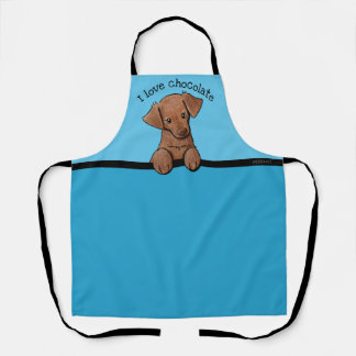KiniArt Chocolate Lab All-Over Print Apron