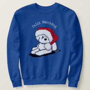 KiniArt Christmas Bichon Frise Sweatshirt