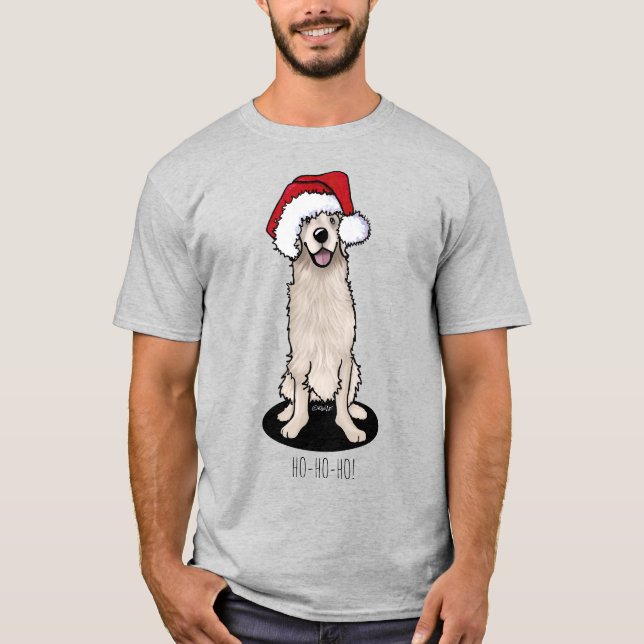 KiniArt Christmas Golden Retriever T-Shirt (Front)