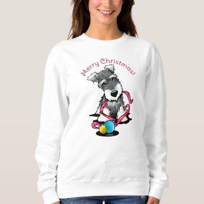 KiniArt Christmas Mini Schnauzer Sweatshirt