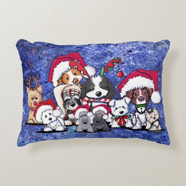 KiniArt Christmas Party Accent Pillow (Front)