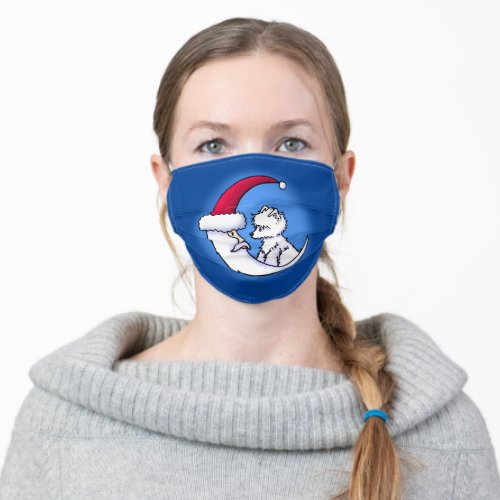 KiniArt Christmas Westie Adult Cloth Face Mask