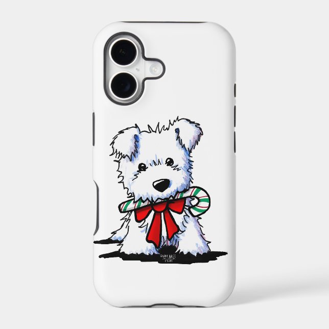 KiniArt Christmas Westie Case-Mate iPhone Case (Back)