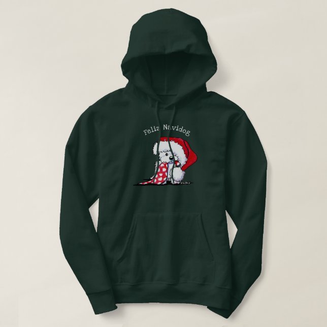 KiniArt Christmas Westie Hoodie (Design Front)
