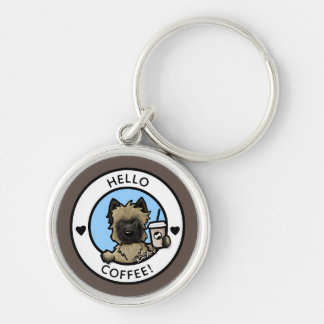 KiniArt Coffee Cairn Terrier Keychain