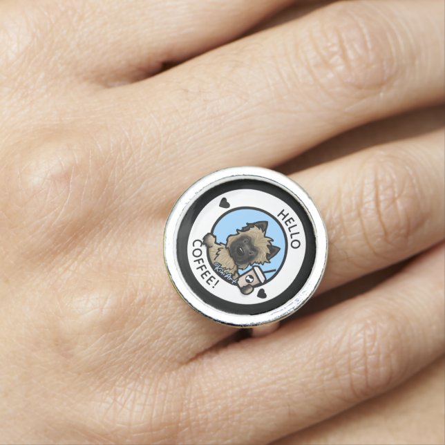 KiniArt Coffee Cairn Terrier Ring (In Situ)