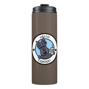 KiniArt Coffee Scottie Thermal Tumbler