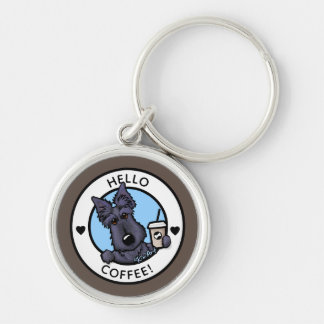 KiniArt Coffee Scottish Terrier Keychain