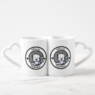 KiniArt Coffee Westie Mug Set