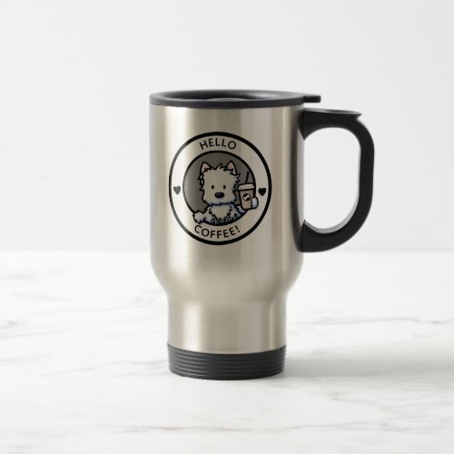 KiniArt Coffee Westie Travel Mug