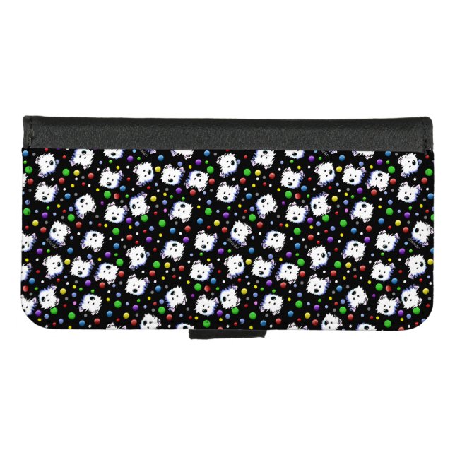 KiniArt Confetti Westie iPhone Wallet Case (Front (Horizontal))