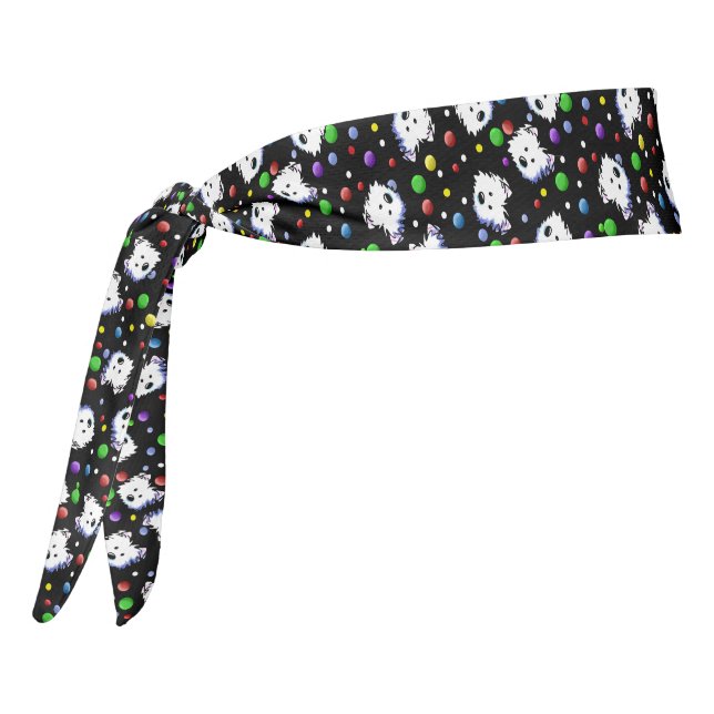 KiniArt Confetti Westie Tie Headband (Rotate 270)