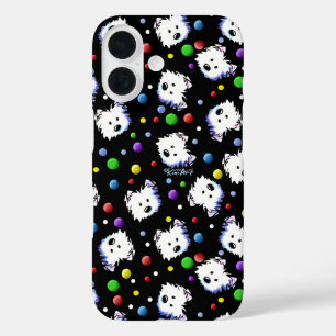KiniArt Confetti Westies iPhone 16 Case