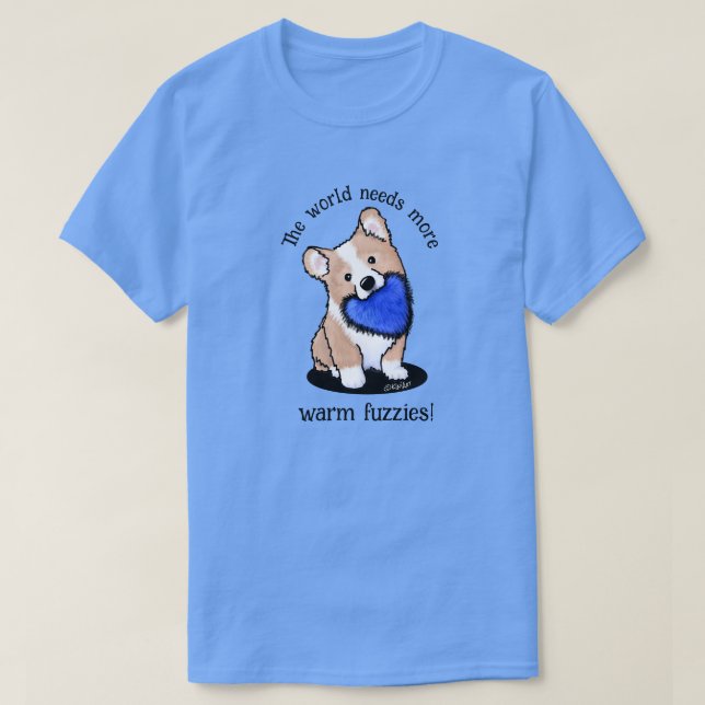 KiniArt Corgi Warm Fuzzies T-Shirt (Design Front)