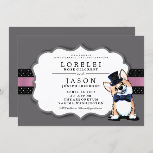 KiniArt Corgi Wedding Invitations