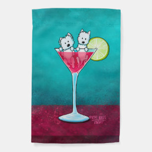 KiniArt Cosmopawlitan Westies Garden Flag