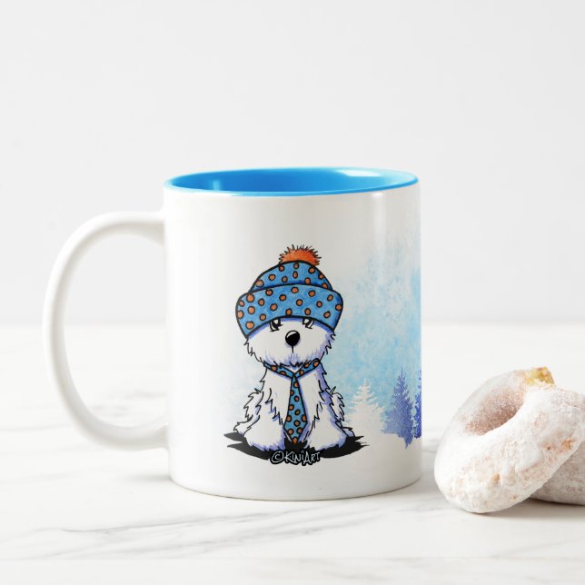 KiniArt Coton de Tulear Winter Mug (With Donut)