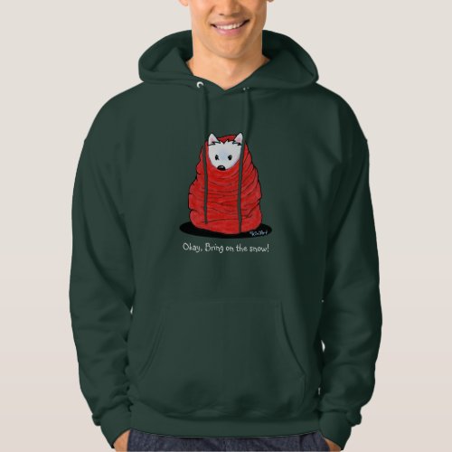 KiniArt Cozy Winter Westie Terrier Hoodie